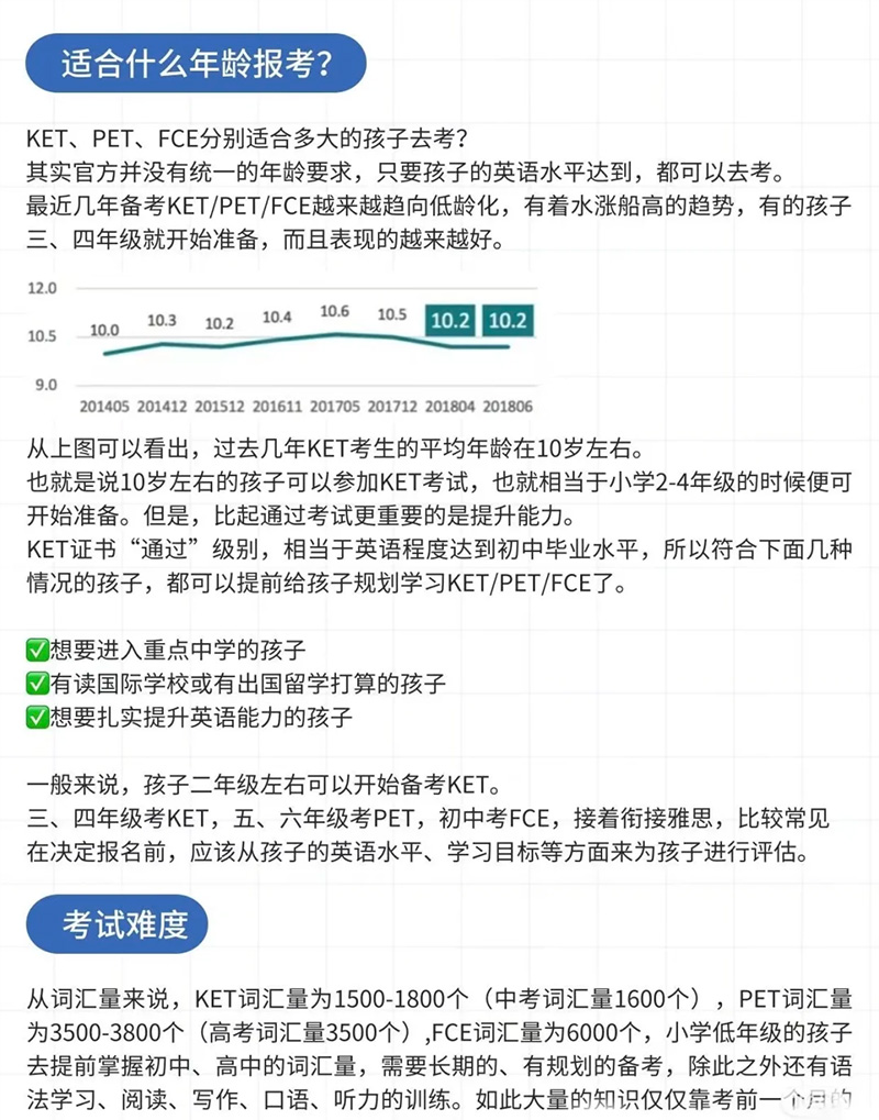 KET-PET-FCE有什么区别 KET-PET-FCE有什么区别